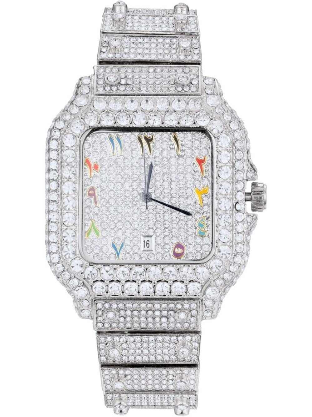 Luxury Iced Out Moissanite Watch for Men - 18k Gold/Platinum, 54MM Dial, Gift